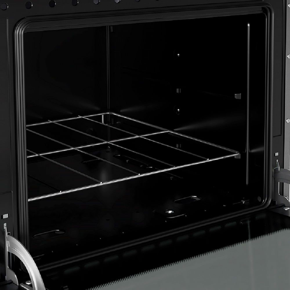 Fogão de Piso Mueller 4 bocas com mesa de vidro Fratello Vetro Preto – Bivolt - Image 5