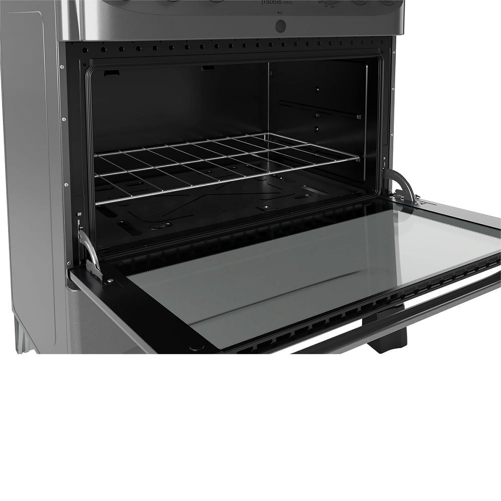 Fogão de Piso Mueller 5 Bocas Fratello Vetro com Mesa de Vidro Grafite - Bivolt - Image 6