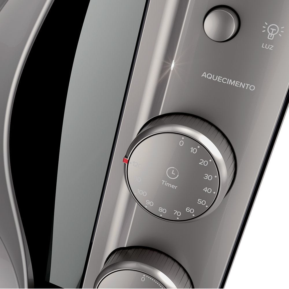 Forno Elétrico Mueller 44 Litros Sonetto Vidro Espelhado Cinza – 220 Volts - Image 5