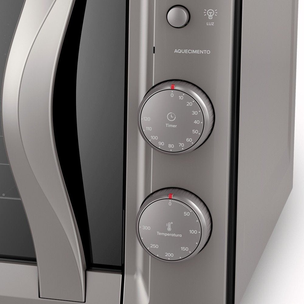 Forno Elétrico Mueller 44 Litros Sonetto Vidro Espelhado Cinza – 220 Volts - Image 4