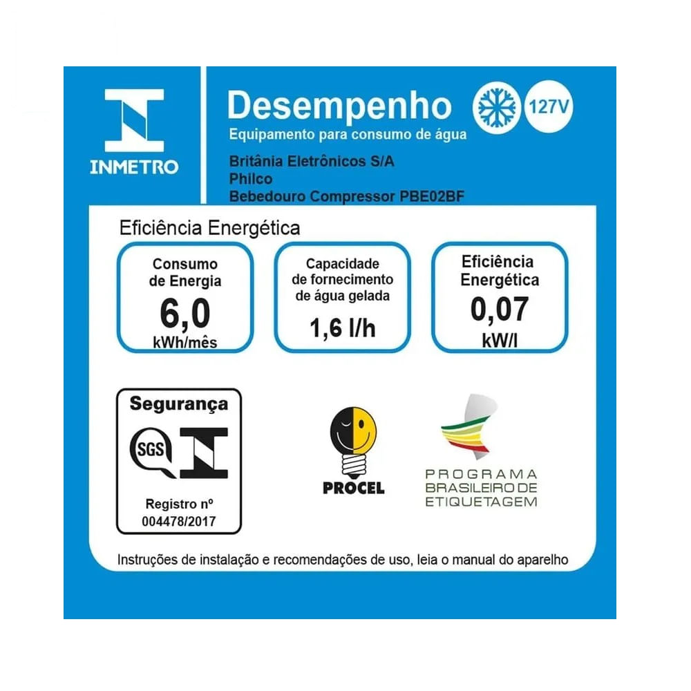 Bebedouro Philco Compressor PBE02BF– 220 Volts - Image 4