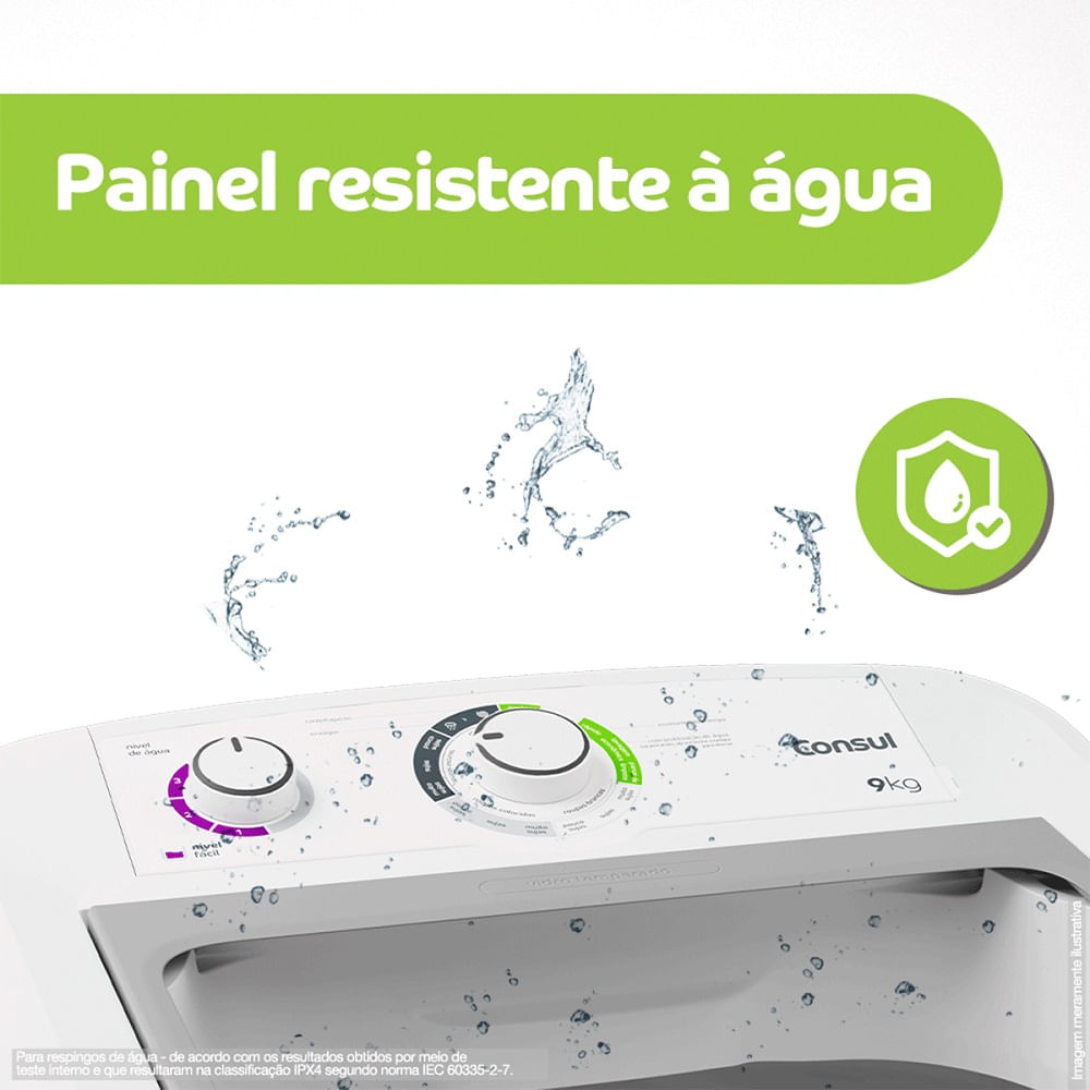 Lavadora de Roupas Consul 9Kg CWB09AB – 220 Volts - Image 6