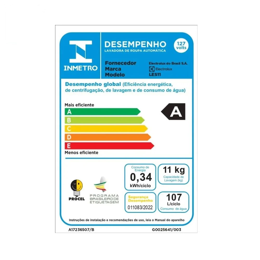 Lavadora de Roupas Electrolux 11Kg Essencial Care Branca LES11 – 127 Volts - Image 8
