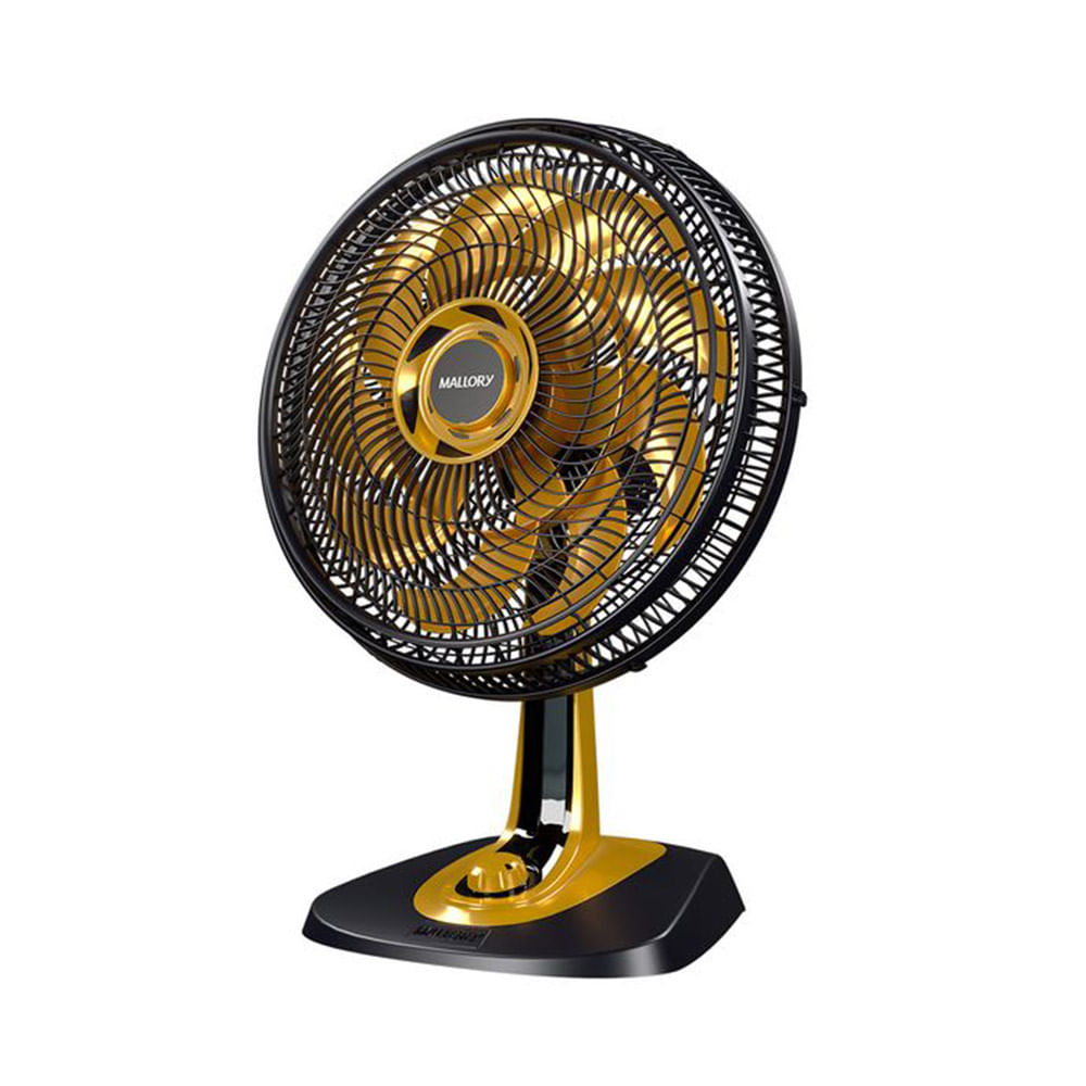 Ventilador de Mesa Mallory 40cm Neo Air 15 Pás Dourado – 220 Volts - Image 2