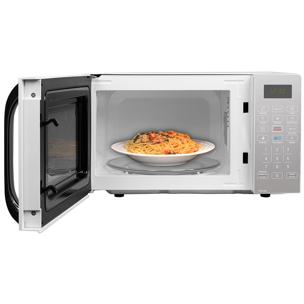 Micro-ondas Philco 20 Litros com Revestimento Limpa Fácil Porta Espelhada Branco PMO23EB – 127 Volts - Image 5