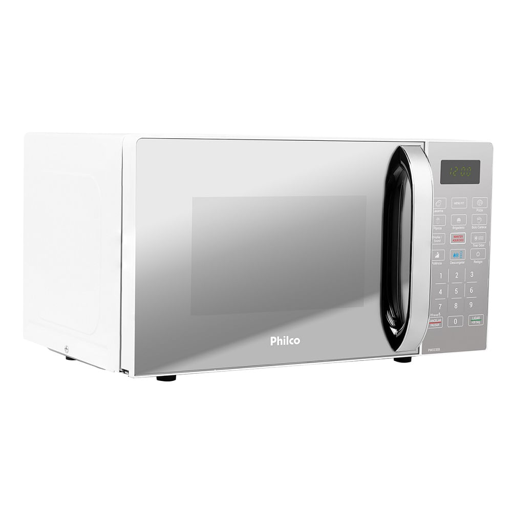 Micro-ondas Philco 20 Litros com Revestimento Limpa Fácil Porta Espelhada Branco PMO23EB – 127 Volts - Image 2