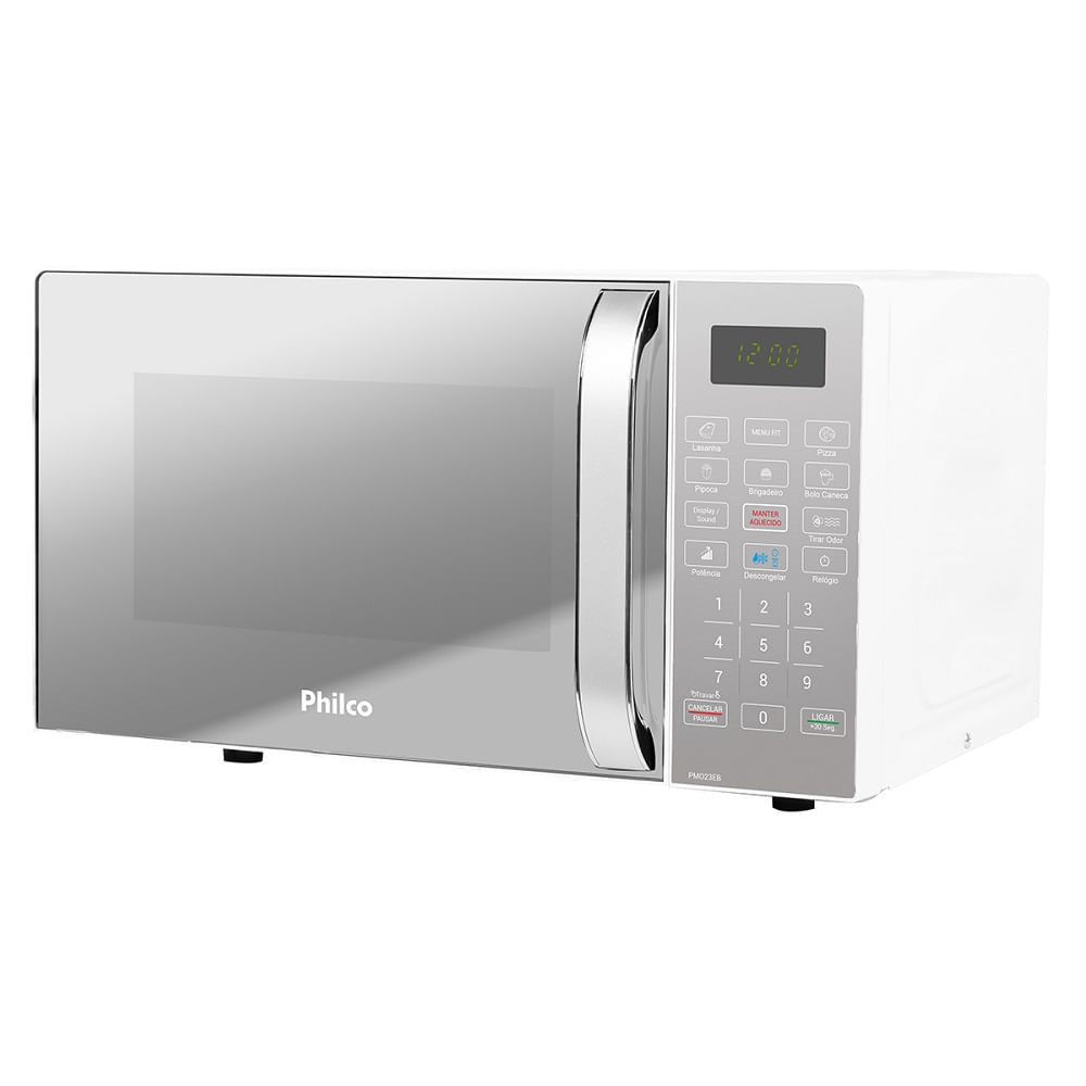 Micro-ondas Philco 20 Litros com Revestimento Limpa Fácil Porta Espelhada Branco PMO23EB – 127 Volts - Image 7