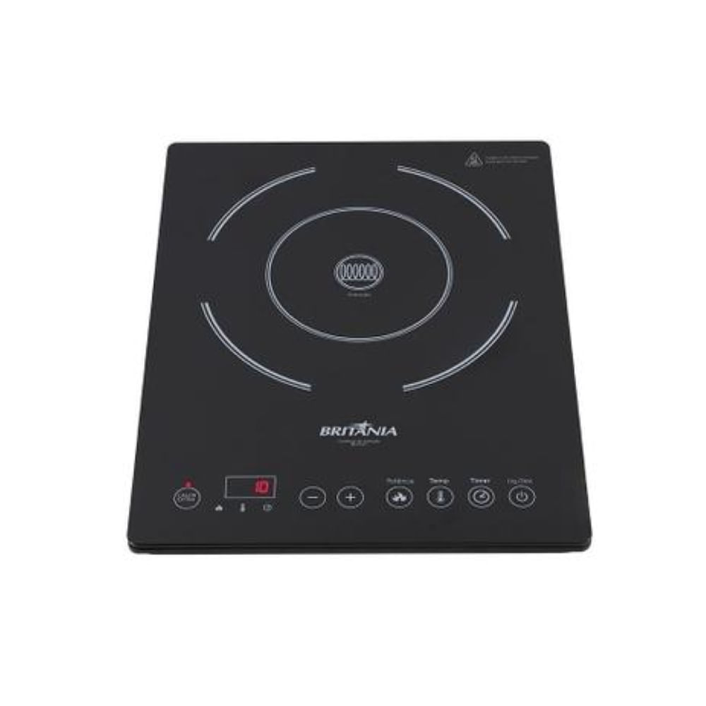 Cooktop de Indução Britânia 1 Boca Vidro Cerâmico Preto BCT01P - 127 Volts - Image 3