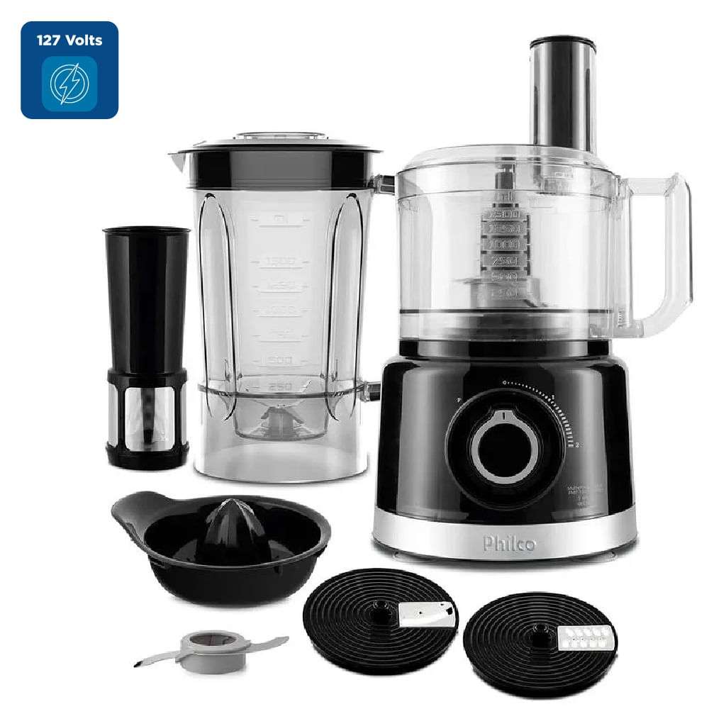 Multiprocessador Philco Turbo 5 em 1 Preto PMP1500P - 127 Volts - Image 2