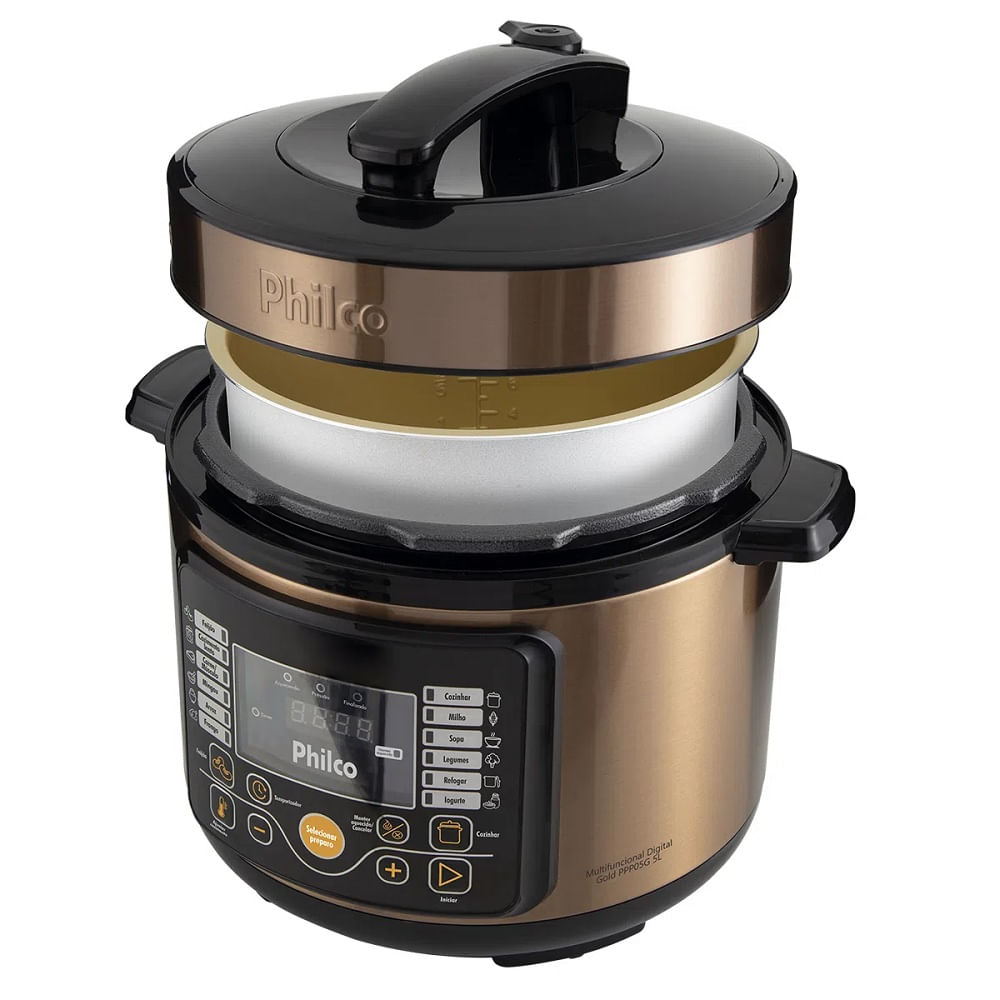 Panela de Pressão Philco 5 Litros Multifuncional Digital Gold Dourada PPP05G – 127 Volts - Image 3