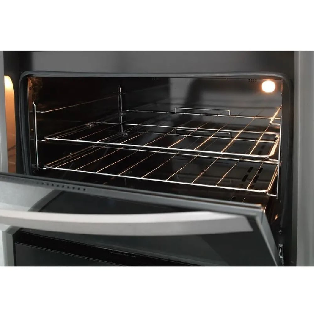 Fogão de Piso Fischer 5 Bocas Gran Cheff com Mesa de Vidro Silver - Bivolt - Image 3