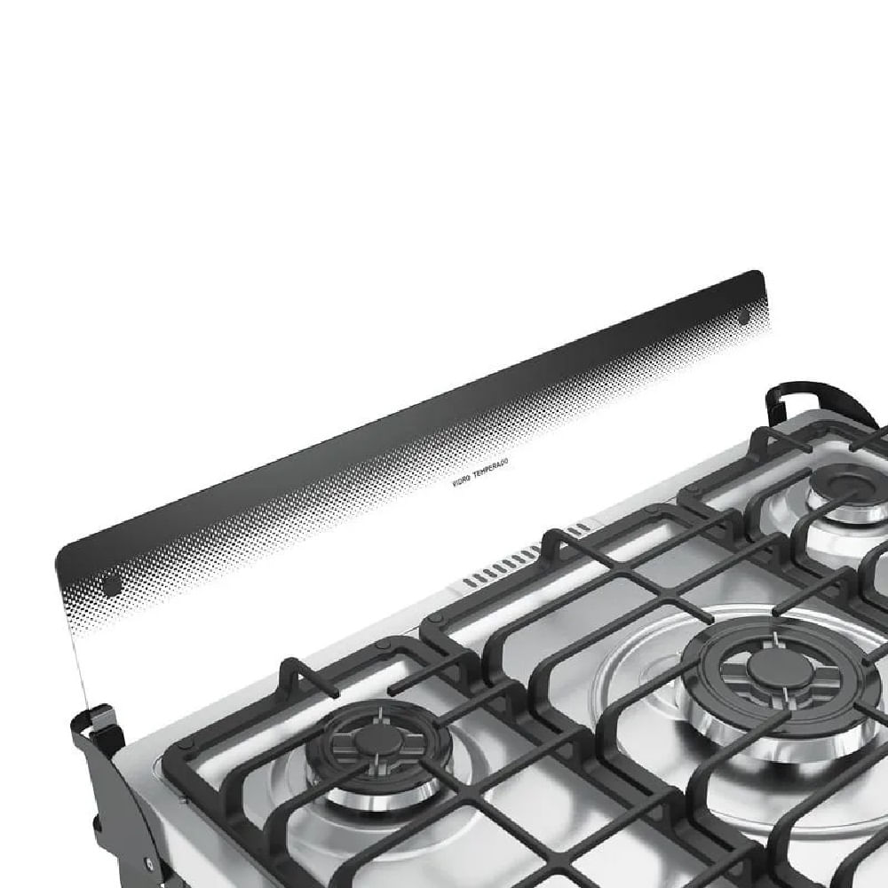 Fogão de Piso Mueller 5 bocas Preto Fosco Decorato Gourmet - Bivolt - Image 9