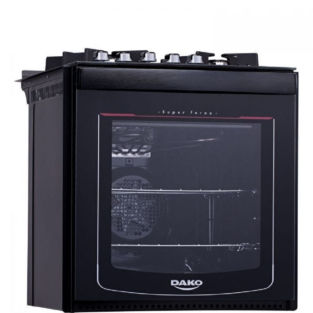 Fogão de Embutir Dako 4 Bocas Turbo Glass Preto - Bivolt - Image 3