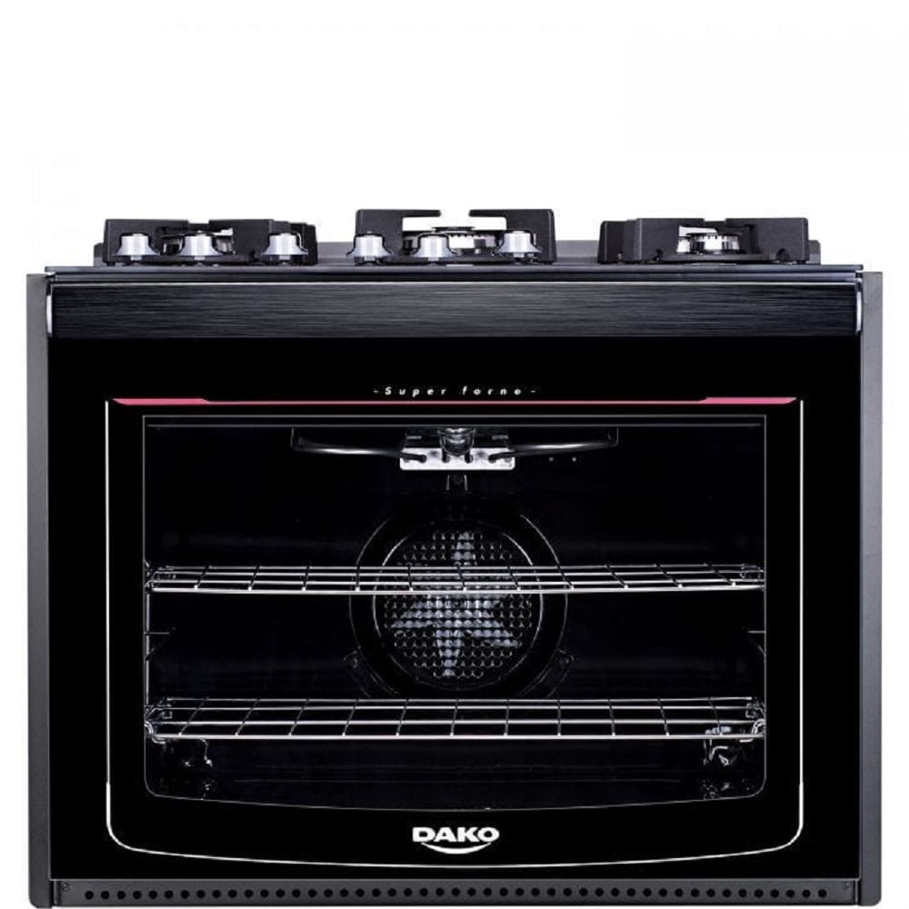 Fogão de Embutir Dako 5 Bocas Turbo Glass Preto - Bivolt - Image 2