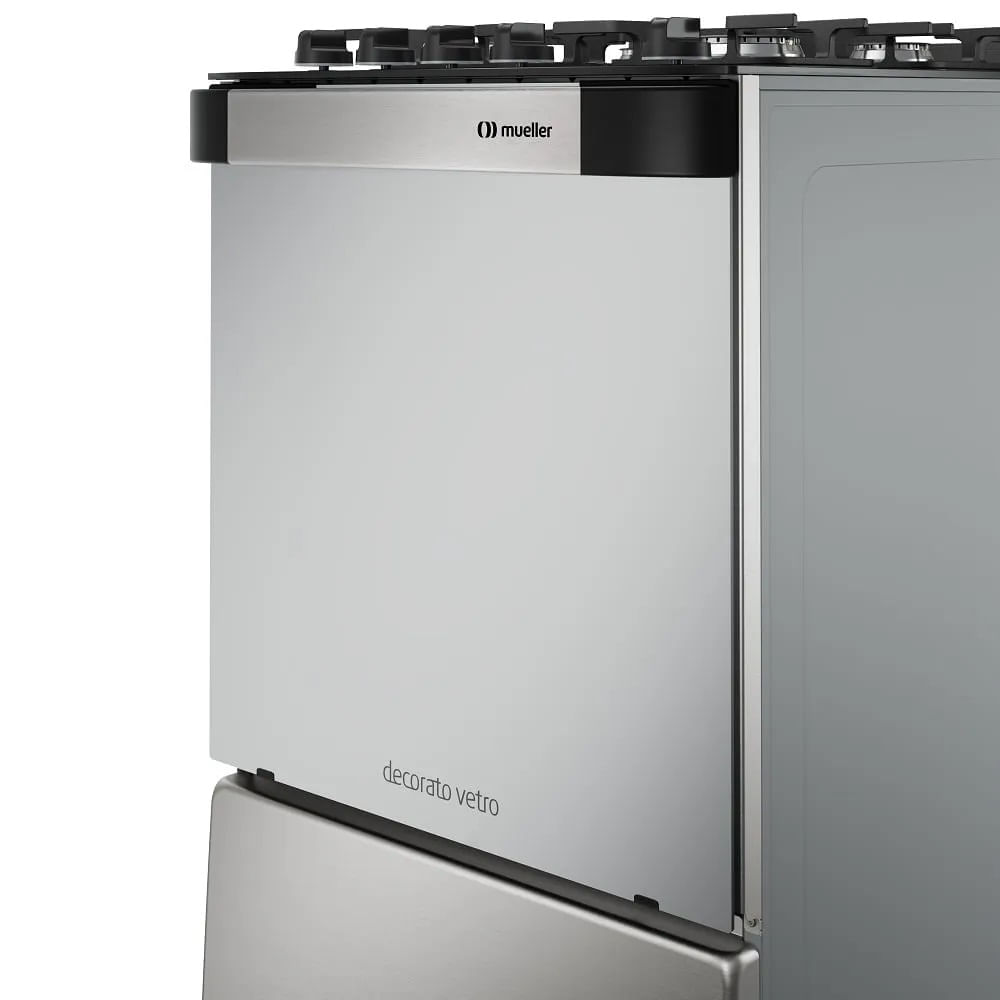 Fogão de Piso Mueller 4 Bocas Decorato Vetro Inox – Bivolt - Image 9