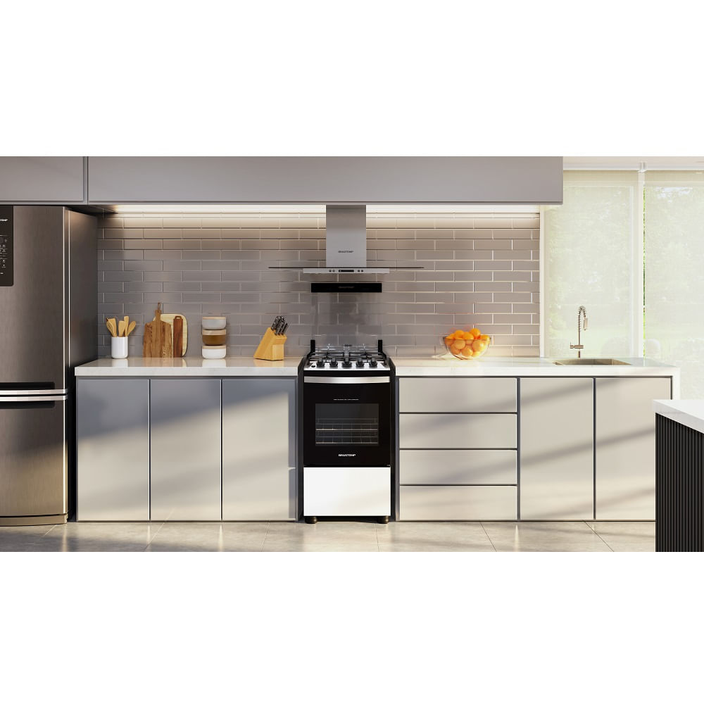 Fogão de Piso Brastemp 4 Bocas com Dupla Chama Branco BFO4EBB - Bivolt - Image 11