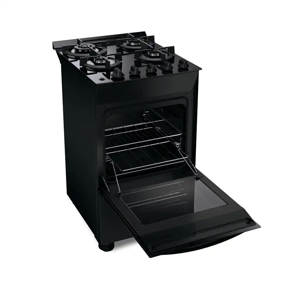 Fogão de Piso Brastemp 4 Bocas Com Mesa De Vidro E Dupla Chama Preto BFO4XAE - Bivolt - Image 3