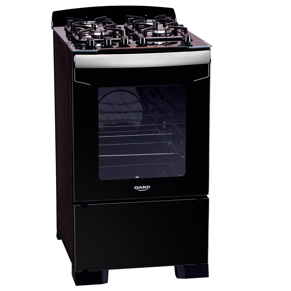 Fogão de Piso Dako 4 Bocas Diplomata Preto - Bivolt - Image 2