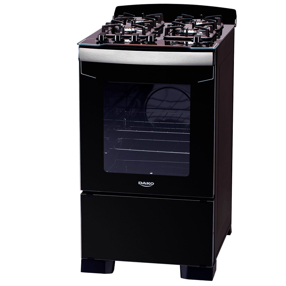 Fogão de Piso Dako 4 Bocas Diplomata Preto - Bivolt - Image 3