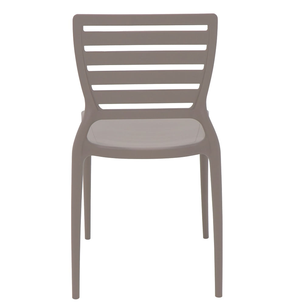 Conjunto de 4 Cadeiras Plásticas Tramontina Encosto Vazado Sofia Camurça - Image 5