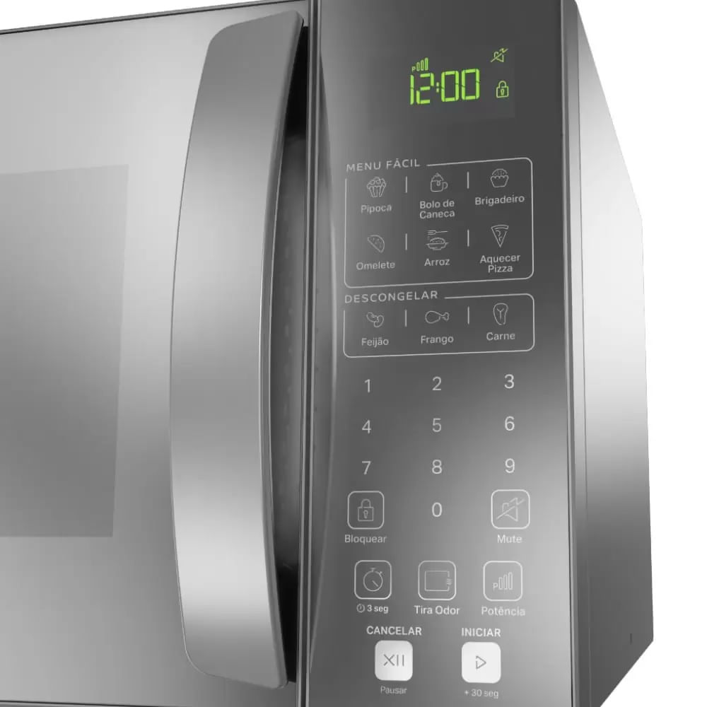 Micro-ondas Consul 32 Litros com Menu Fácil Cinza Espelhado CMS46AR - 220 Volts - Image 3