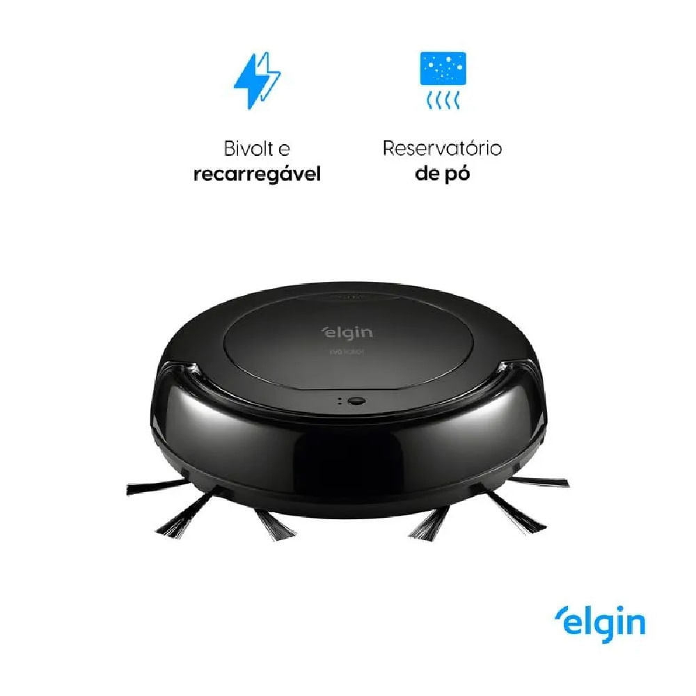 Robô Aspirador de Pó Elgin 3 em 1 Evo Preto - Bivolt - Image 5