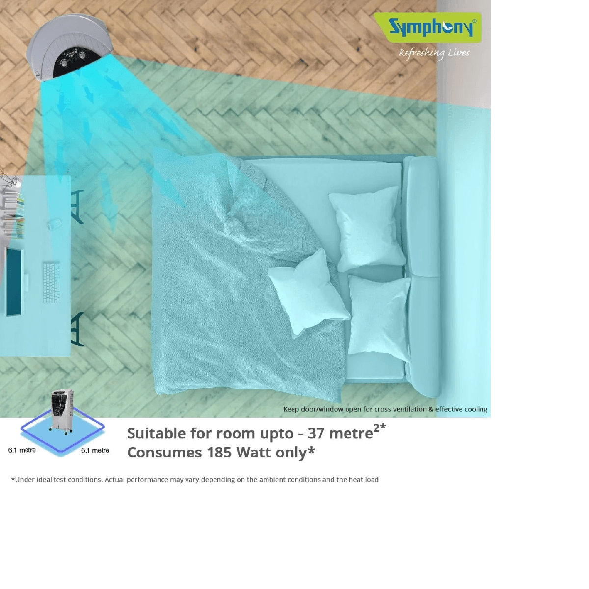 Climatizador de Ar Symphony 80 Litros Whinter 80XL Cinza - 127 Volts - Image 7