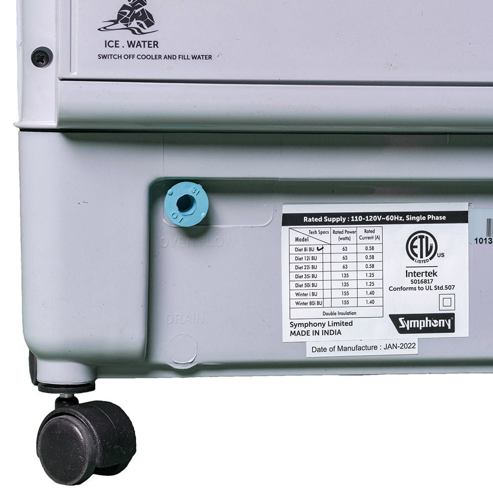 Climatizador de Ar Symphony 22 Litros Diet Cinza - 220 Volts - Image 4