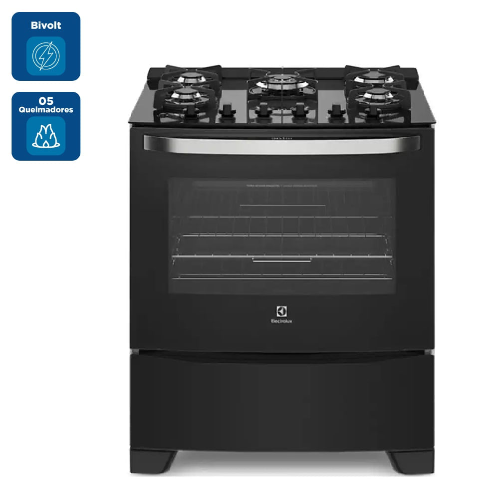 Fogão de Piso Electrolux 5 Bocas Automático com Mesa de Vidro Tripla Chama (76GS) - Bivolt - Image 2
