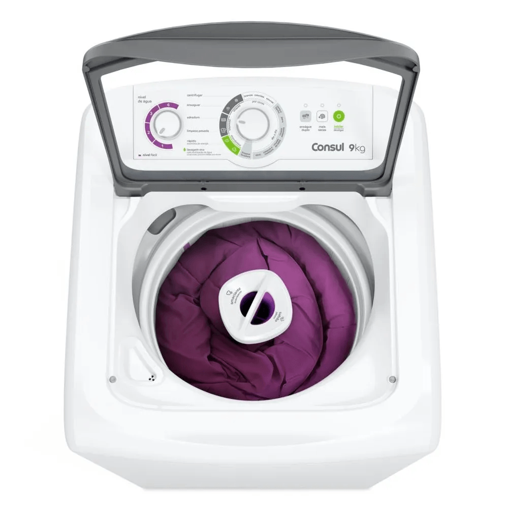Lavadora de Roupas Consul 9Kg com Dosagem Econômica e Ciclo Edredom Branca CWB09BB – 220 Volts - Image 5
