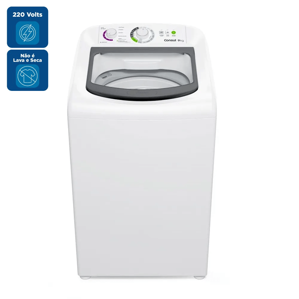 Lavadora de Roupas Consul 9Kg com Dosagem Econômica e Ciclo Edredom Branca CWB09BB – 220 Volts - Image 2