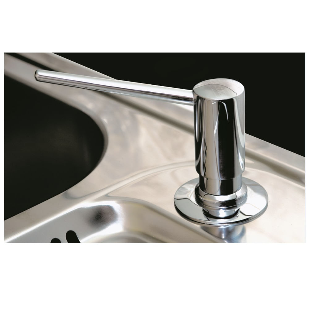 Dosador de Sabão de Embutir e Sobrepor Franke 250ml Alto Brilho Cromado - Image 2