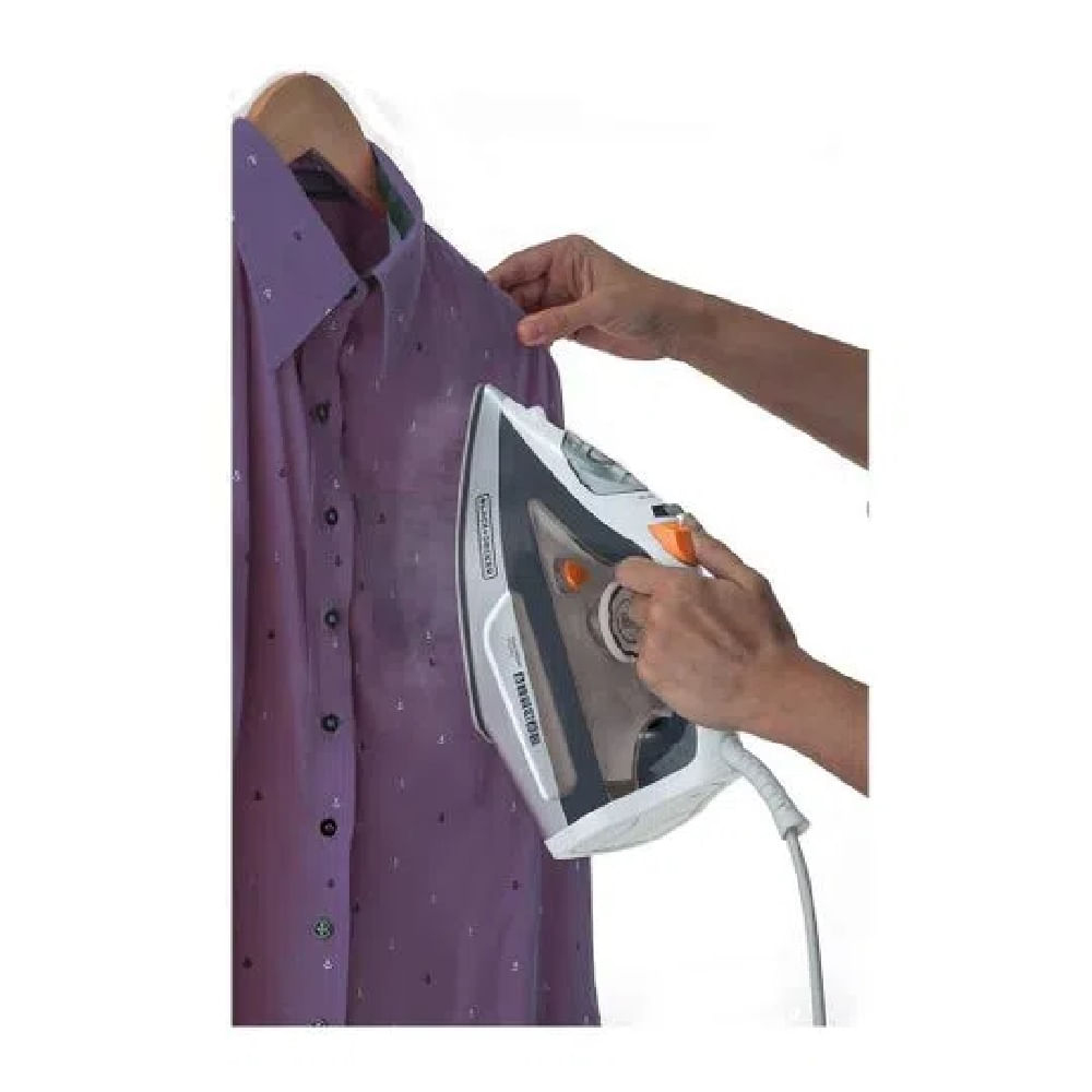 Ferro a Seco Black+Decker Com Reservatório De 470ml Cinza e Laranja FX3100-B2 - 220 Volts - Image 4