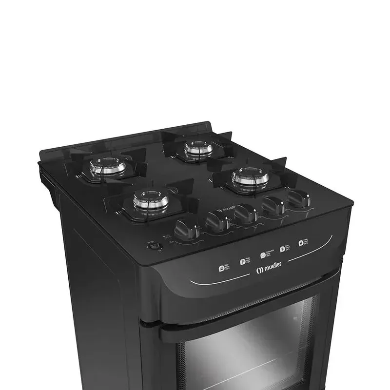 Fogão Mueller 4 Bocas Mesa De Vidro Preto Bivolt MFV4B - Image 5