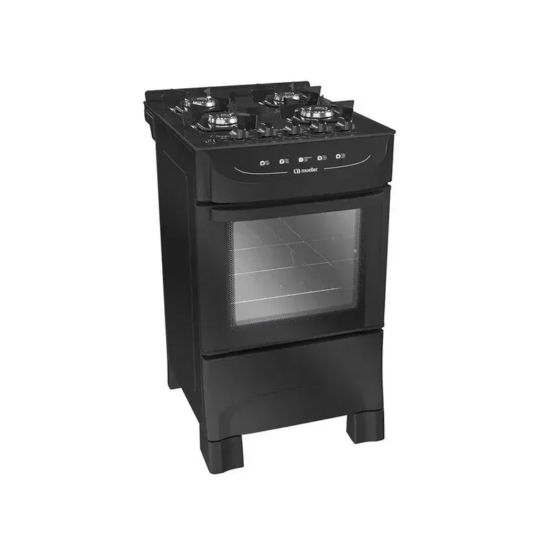 Fogão Mueller 4 Bocas Mesa De Vidro Preto Bivolt MFV4B - Image 3