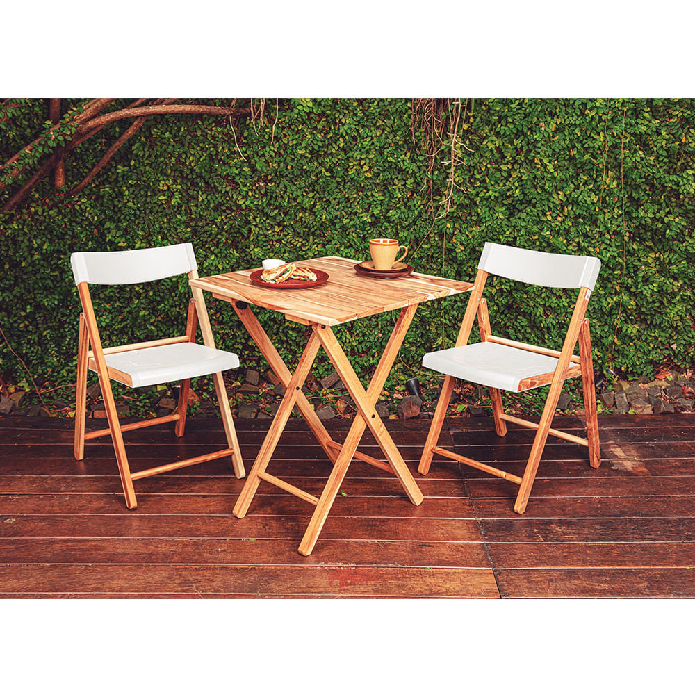 Conjunto de 4 Cadeiras Tramontina Potenza Dobrável Branco Mista - Image 8