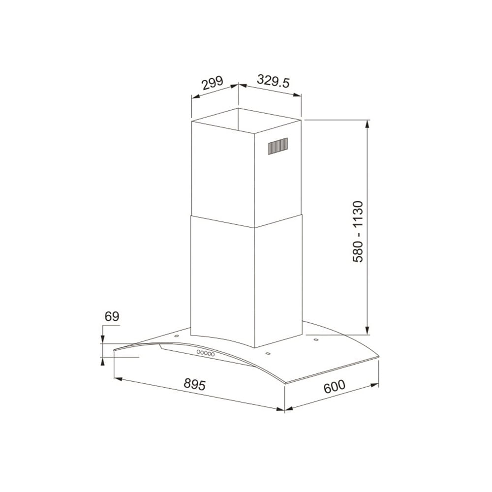 Coifa de Ilha Franke 90 cm Inox Glass Classic - 127 Volts - Image 4