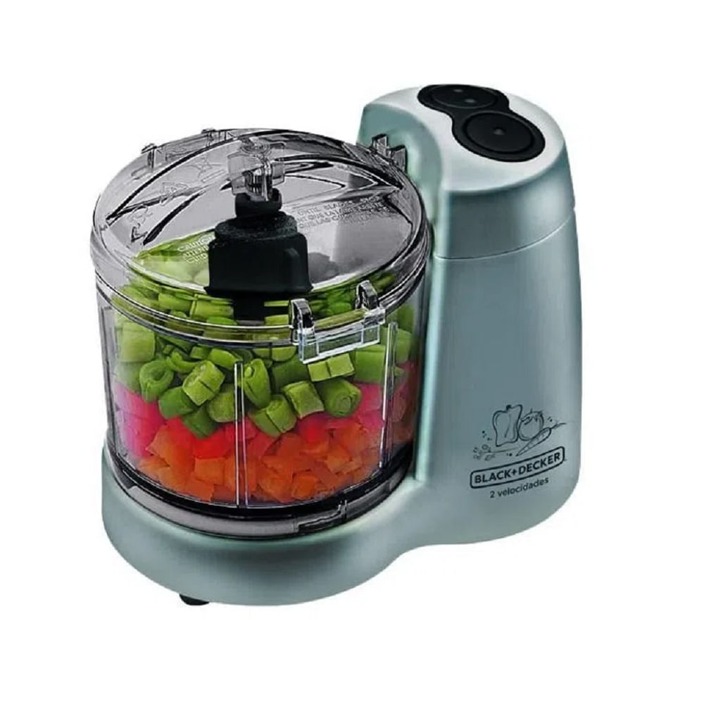 Miniprocessador de Alimentos Black + Decker 120W 2 velocidades Lâminas em Aço Inox Prata HC32P – 220 Volts - Image 2