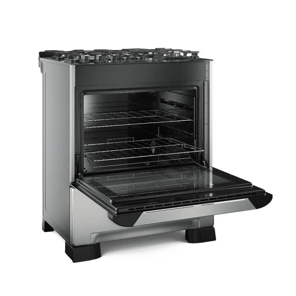 Fogão De Piso Mueller 5 Bocas Decorato Vetro Inox - Bivolt - Image 4