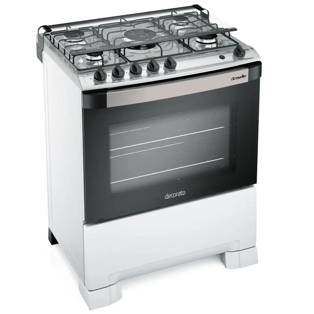 Fogão de Piso Mueller 5 Bocas Decorato com Tripla Chama Branco G3 - Bivolt - Image 3