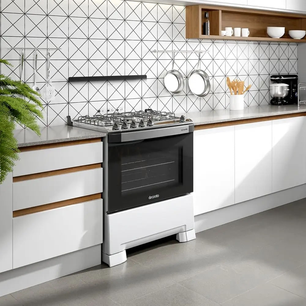 Fogão de Piso Mueller 5 Bocas Decorato com Tripla Chama Branco G3 - Bivolt - Image 6