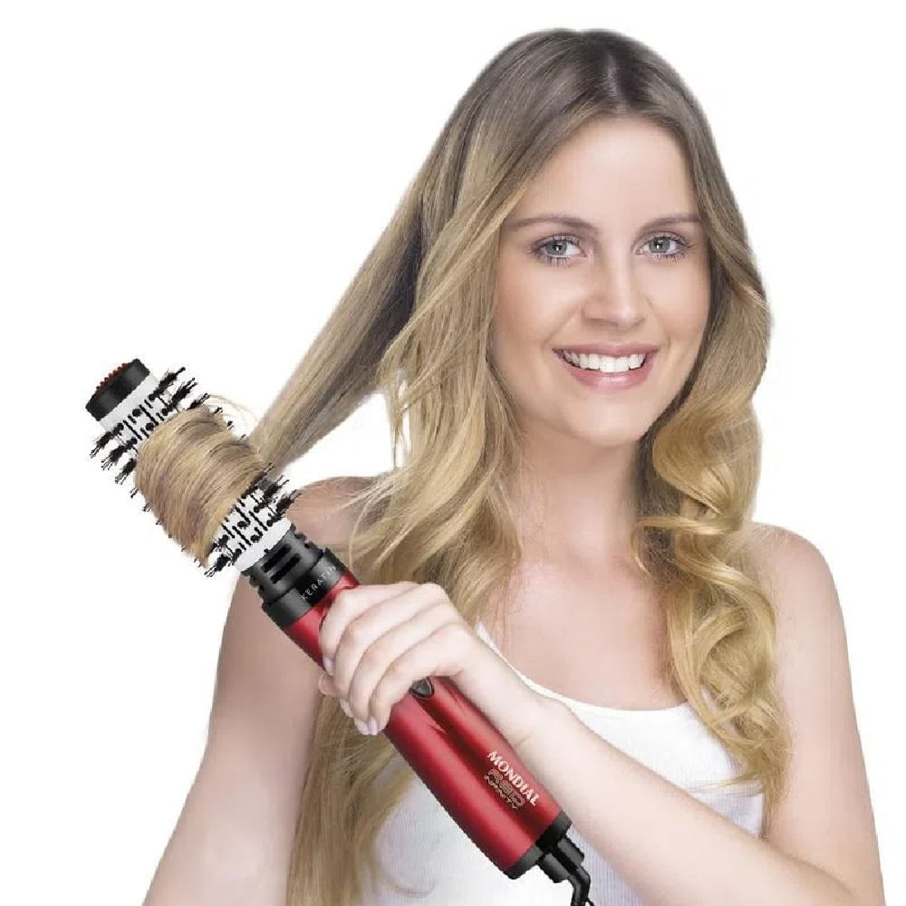 Escova Secadora Mondial Infinity Keratin Vermelho ER-11-KR - 220 Volts - Image 7