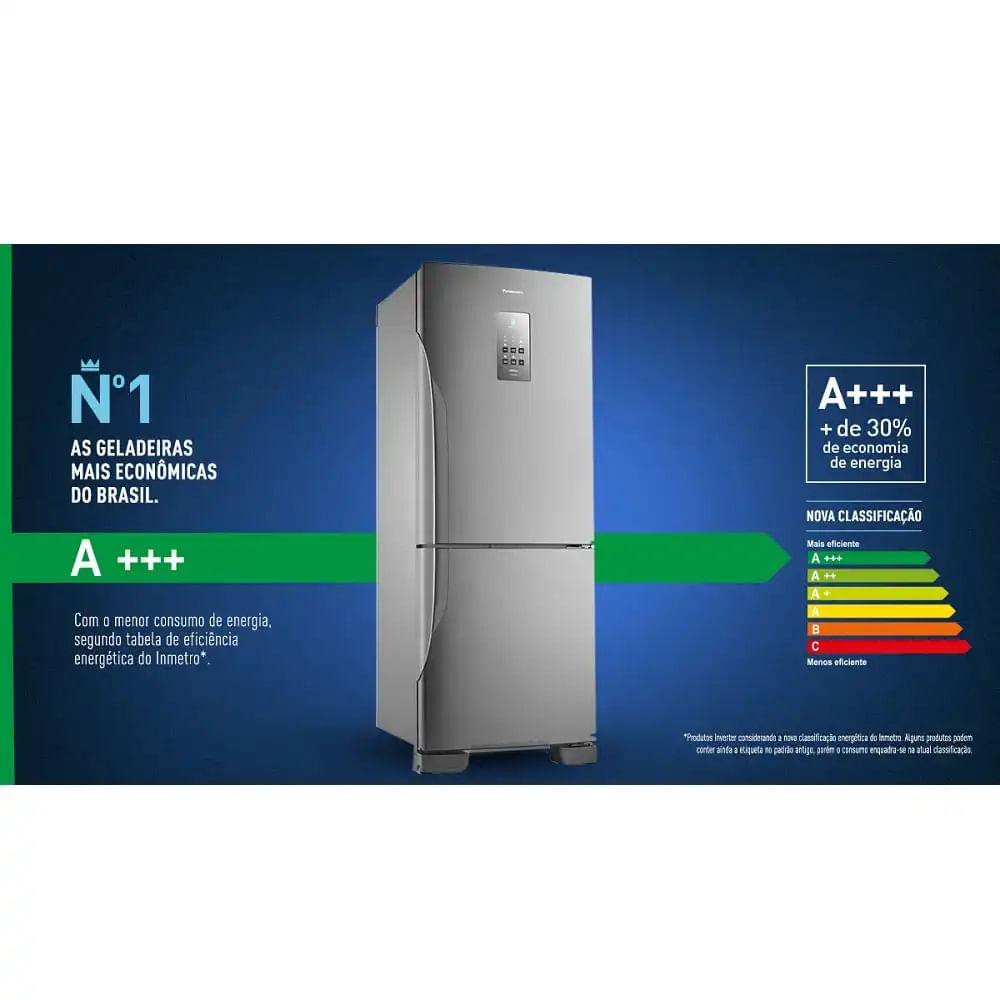 Refrigerador Panasonic Frost Free 425 Litros Inox BB53 - 127 Volts - Image 10