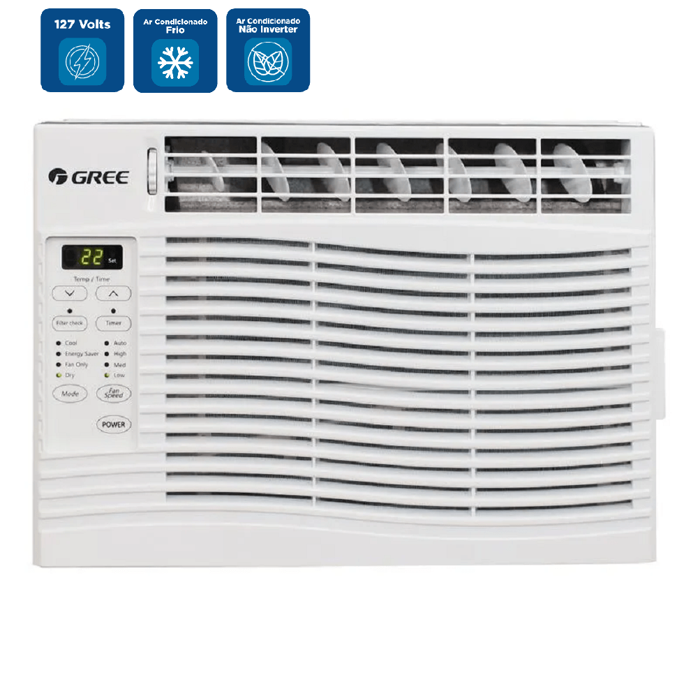 Ar Condicionado Janela Gree 7000 BTU/h Frio R32 Eletrônico GJC07BV-A6NRND1A – 127 Volts - Image 2