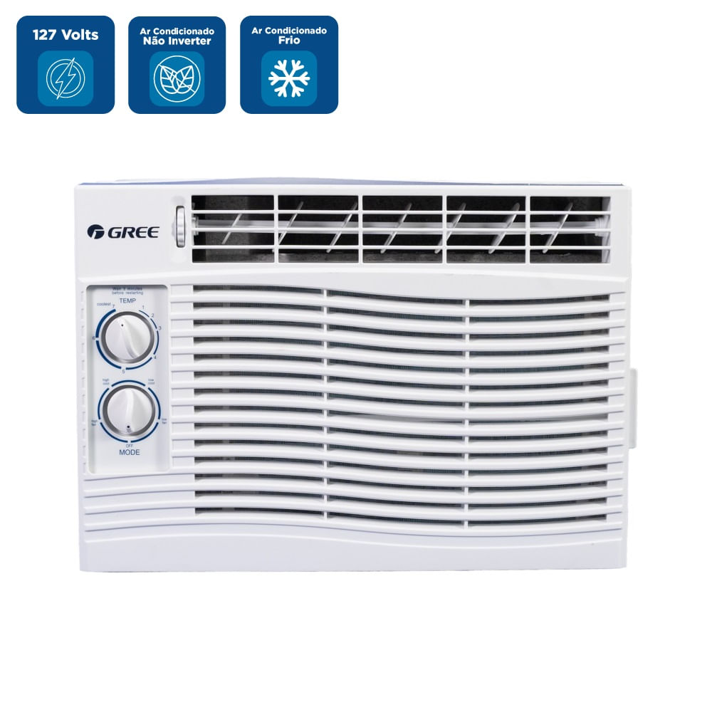 Ar Condicionado Janela Gree 7000 BTU/h Frio R32 Mecânico GJC07BV-A6NMND1A – 127 Volts - Image 2