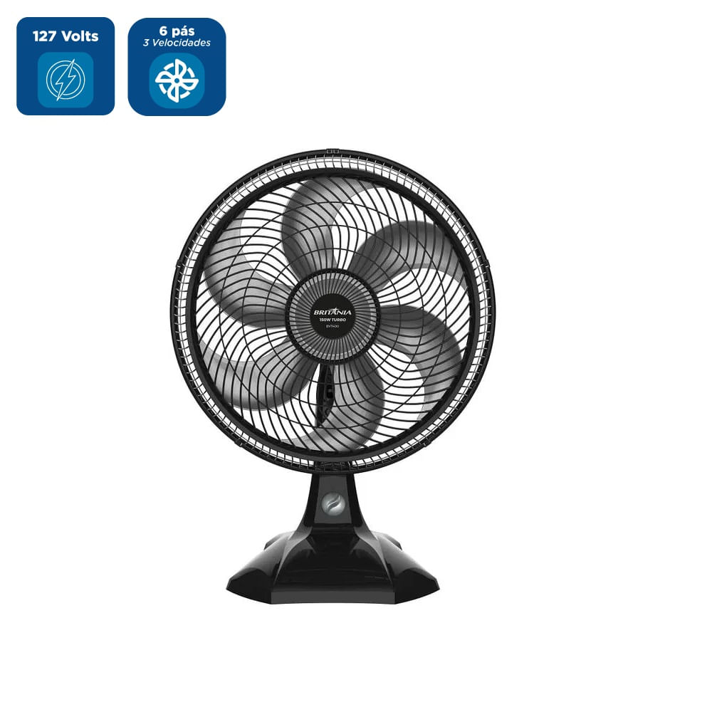 Ventilador de Mesa Britânia 40CM Preto BVT400 – 127 Volts - Image 2