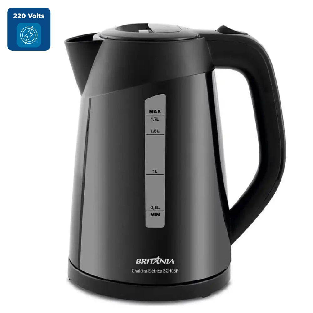Chaleira Elétrica Britânia 1,7 Litros Preta Bch06p 220 - Volts - Image 2