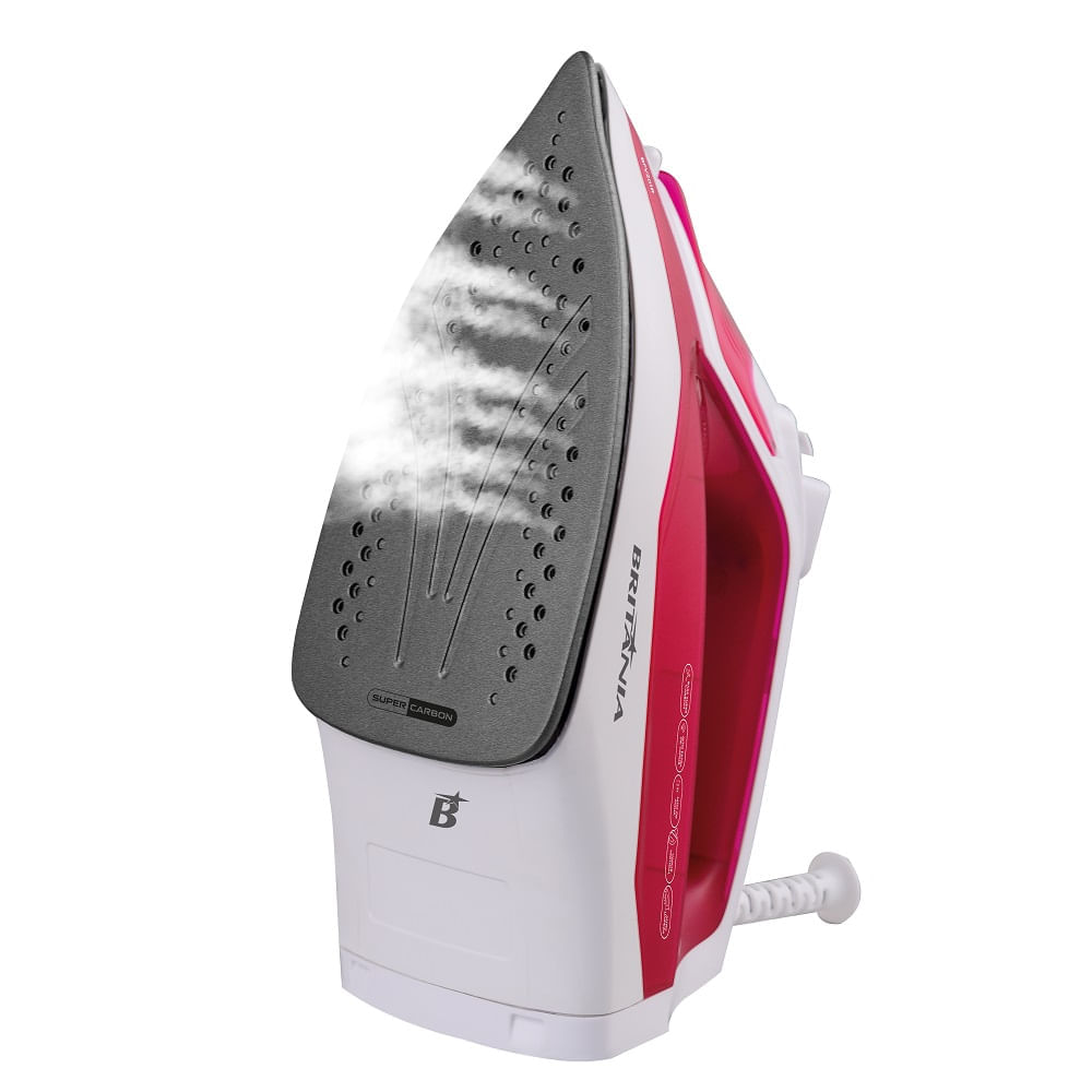 Ferro a Vapor Britânia Super Carbon Branco e Rosa BFV201R – 220 Volts - Image 7