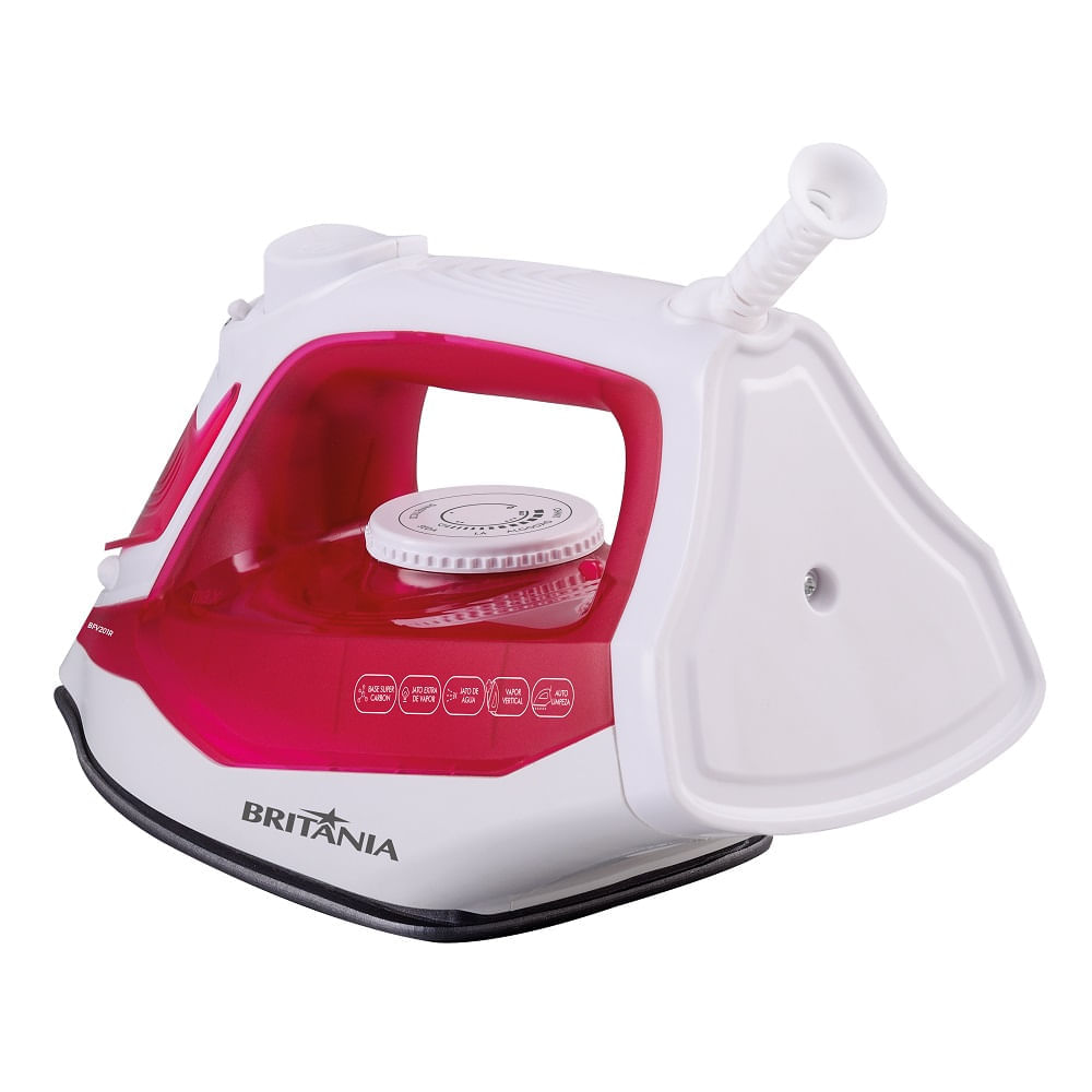 Ferro a Vapor Britânia Super Carbon Branco e Rosa BFV201R – 220 Volts - Image 8