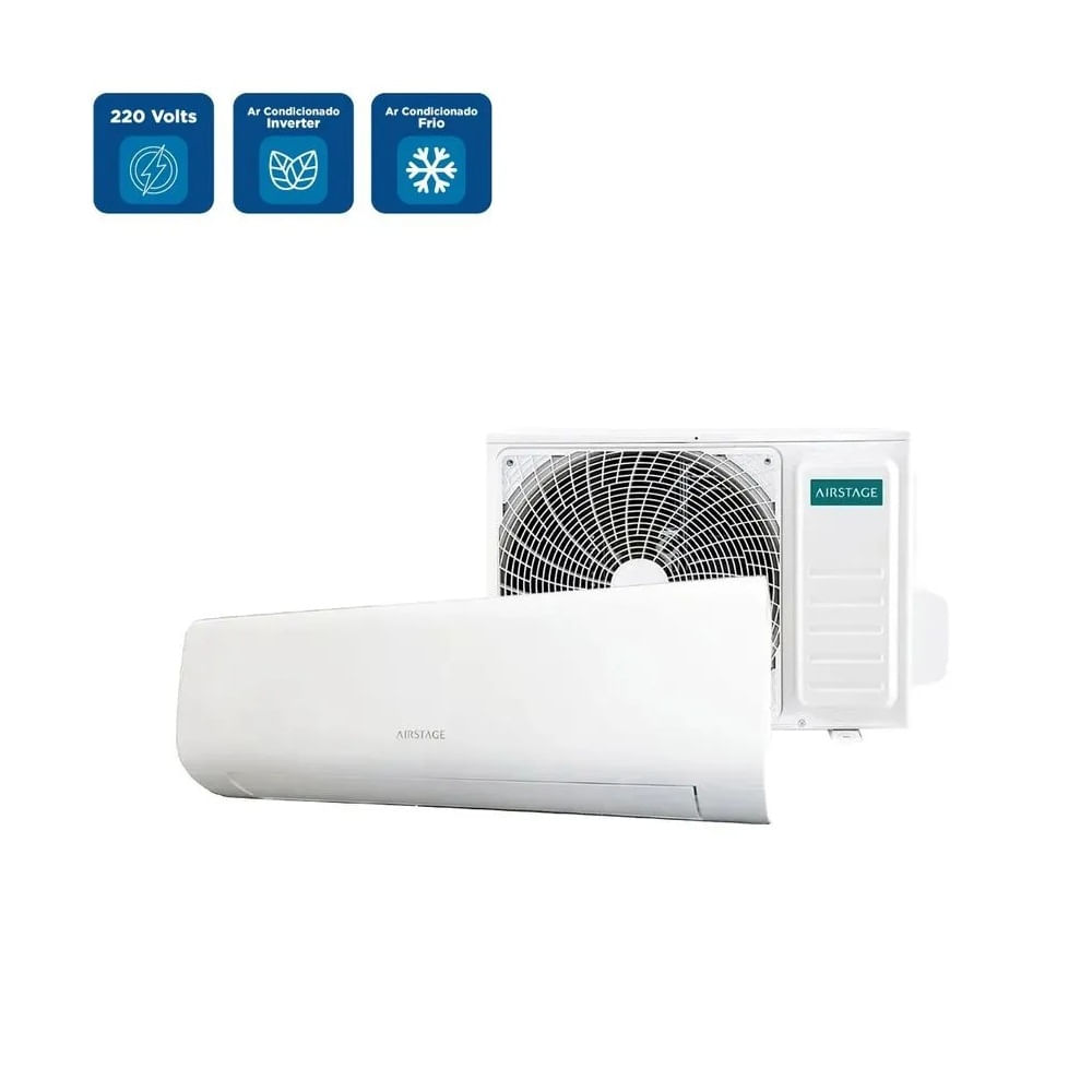 Ar Condicionado Split Hi Wall Inverter Fujitsu Airstage Essencial 24000 BTU/h Frio ASKA24CPBA-Z - 220 Volts - Image 2